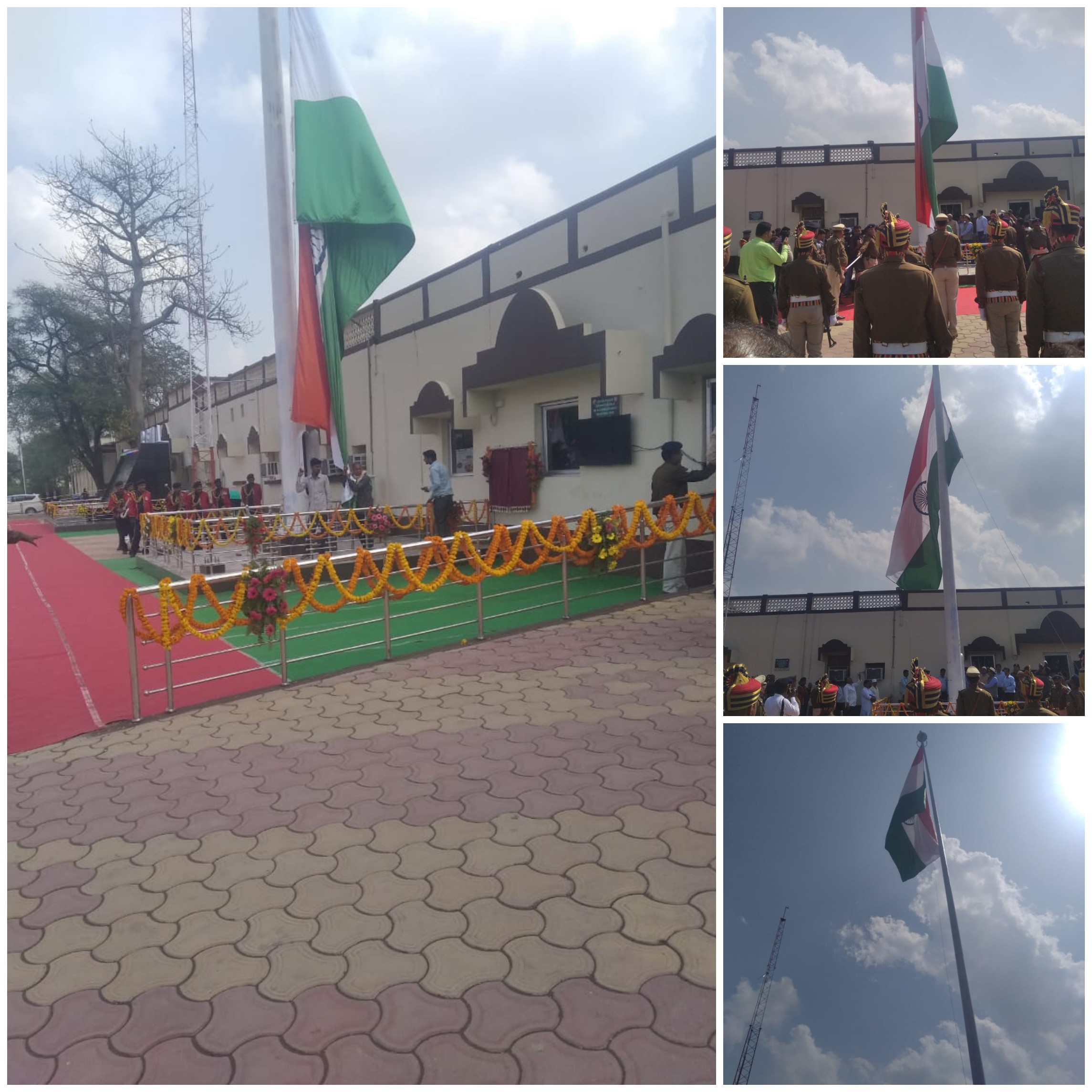 रीवा रेलवे स्टेशन में शहर का सबसे बड़ा झंडा का उद्घाटन किया गया