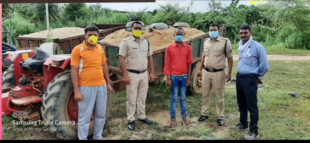 *सिंगरौली जिला के बैढ़न थाना के शासन चौकी अंतर्गत अवैध रेत माफियाओं के खिलाफ शासन चौकी की पुलिस लगातार कार्यवाही जारी।*